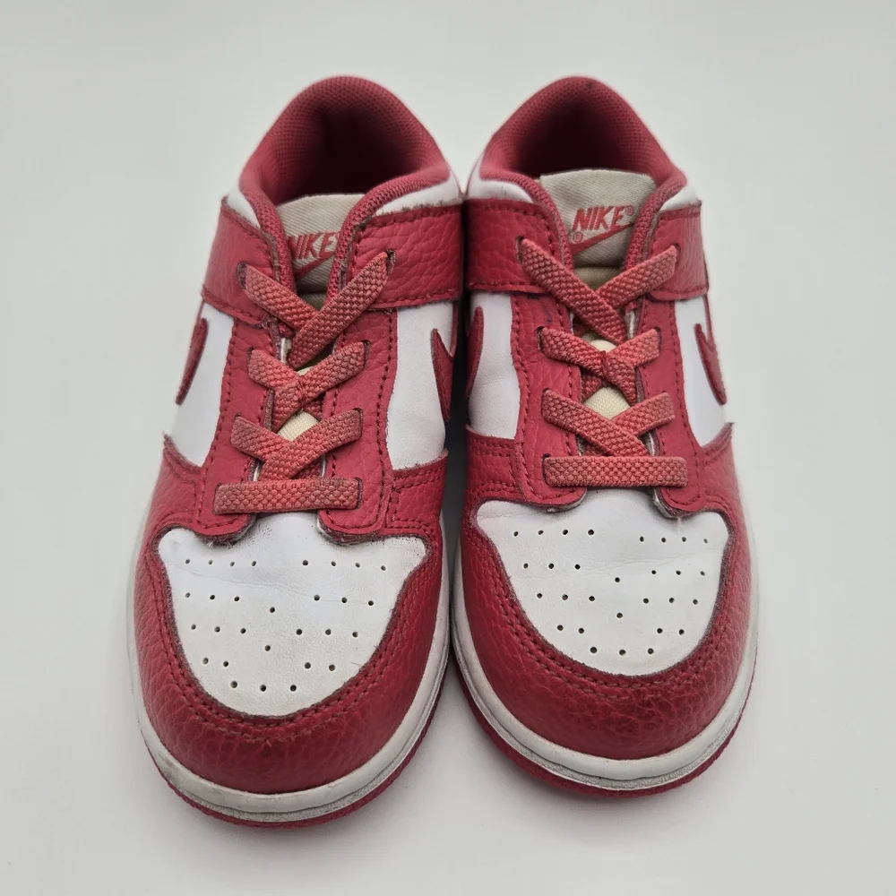 Nike Dunk Low Archaeo Reddish Pink White Unisex Toddler Size 10C DC9562-111